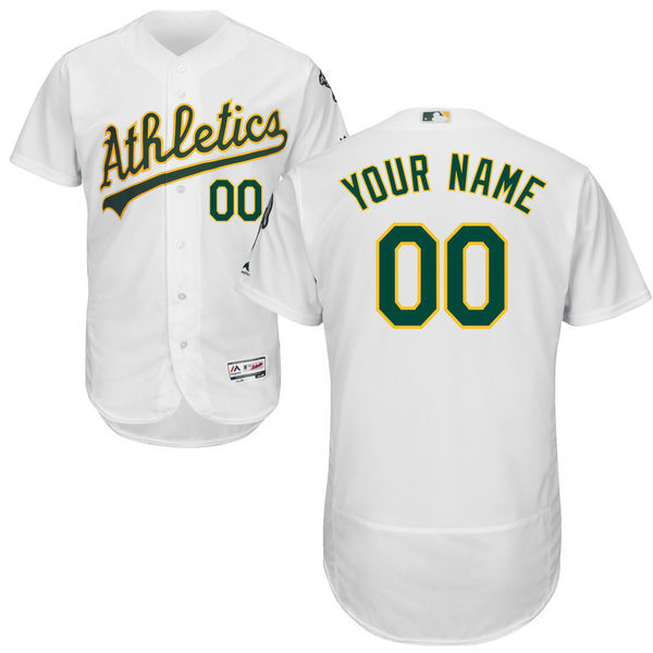 Oakland Athletics Majestic Flexbase Collection Custom Jersey - White
